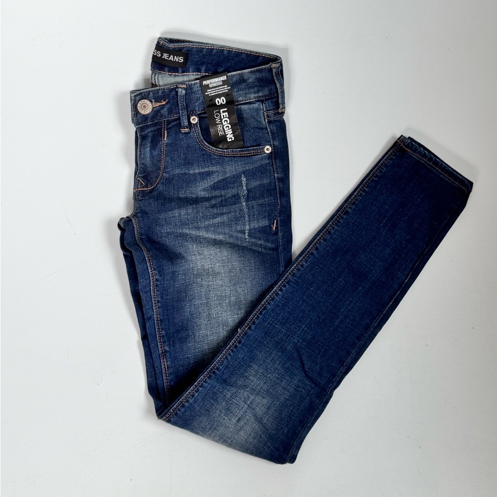 NWT Express Distressed Low Rise Legging Jean Size 00